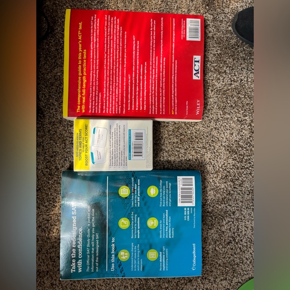 ACT and SAT study books and flash cards - Picture 2 of 3